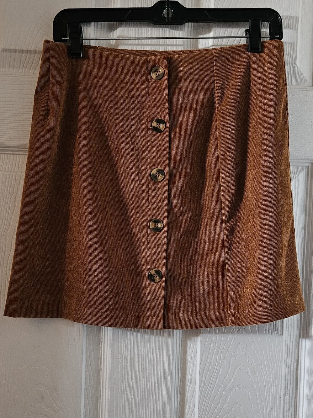 SHEIN Corduroy Button Front Mini Skirt